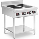 4 burner induction cooker with open base 400 V 4 x 3500 W