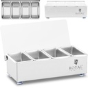 Bar organizer container for drink accessories with lid 4 x 0.4 l