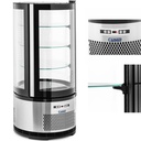 LED round refrigerated display case 4 levels 102 l black and silver