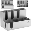 Cup organizer stand lids stirrers coffee sugar