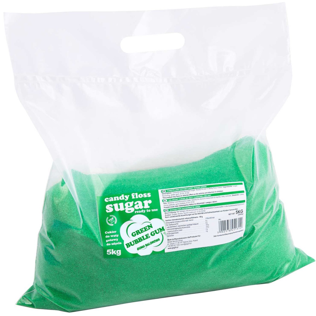 Mullakummimaitseline roheline suhkruvillane suhkur 5kg