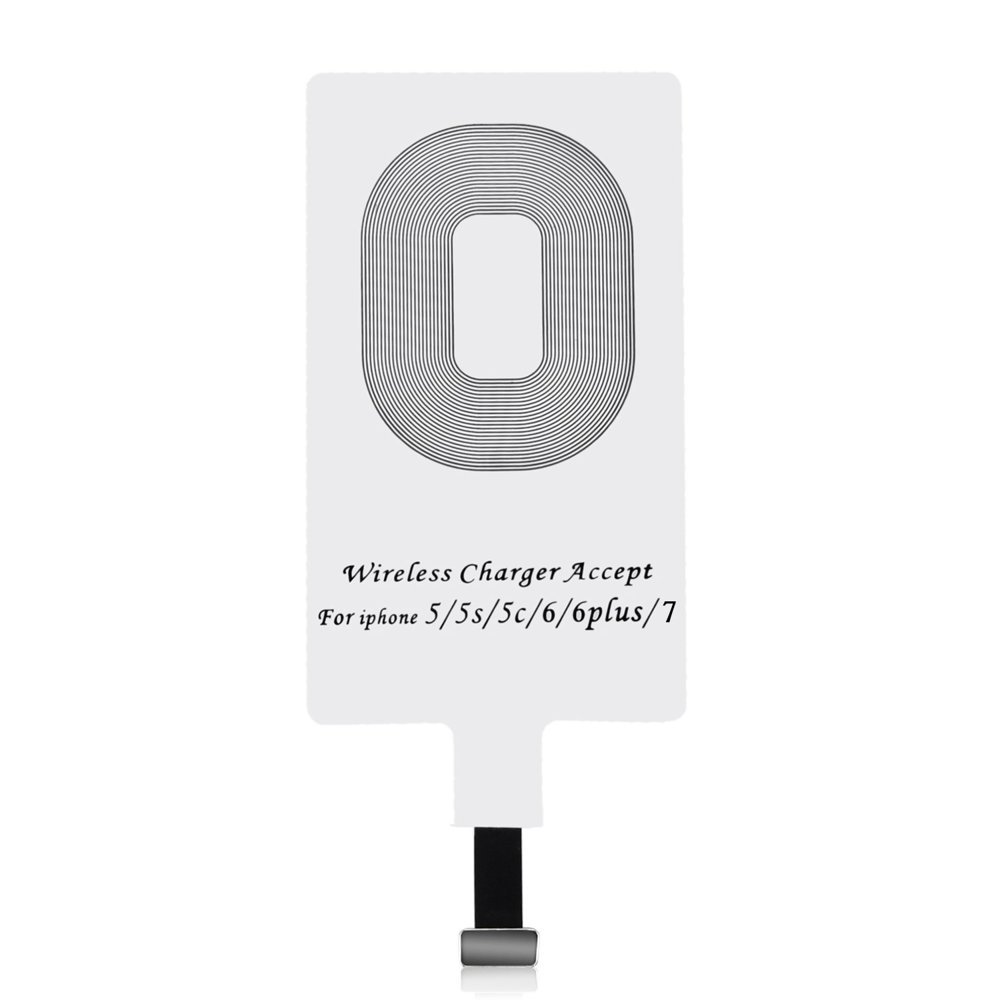 Adapter Qi traadita laadimiseks Lightning induktiivne sisestus valge