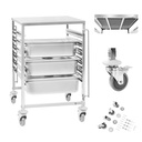 Catering cart for transporting 6x GN2/1 containers