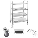 Stainless steel waiter cart - 4 shelves Royal Catering
