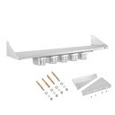 Stainless steel console wall shelf with GN1/9 containers