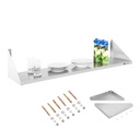 Wall hanging shelf stainless steel single 120 cm