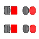 Mounting bases for GoPro DJI Osmo Action EKEN SJCam Insta360 sports camera with 3M tapes - 4pcs