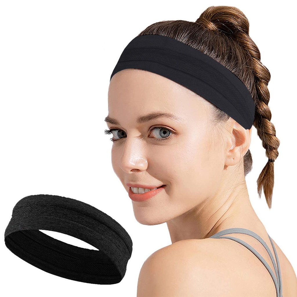 Sports headband for running fitness exercises black