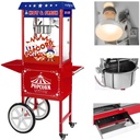 Mobile popcorn machine with cart on wheels TEFLON 1600W
