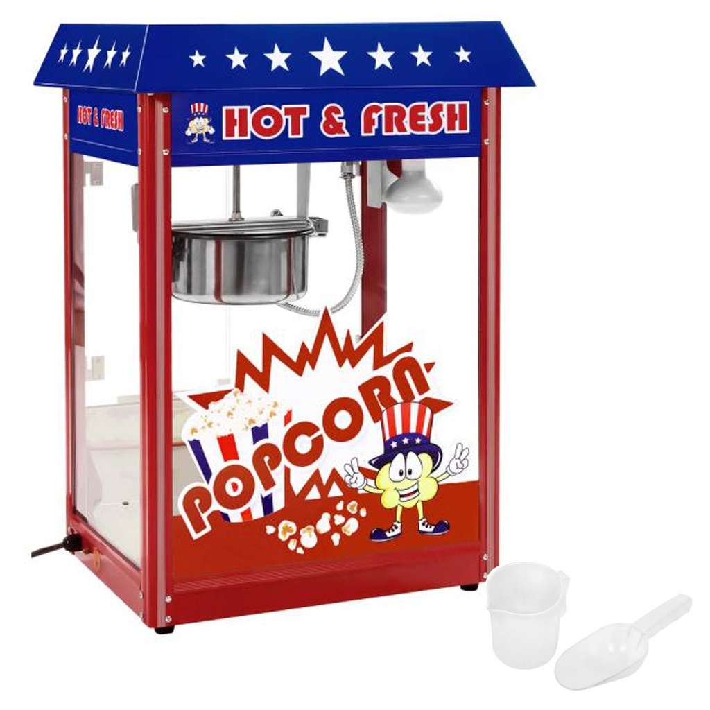 Popkornimasin sinise katusega TEFLON 1600W