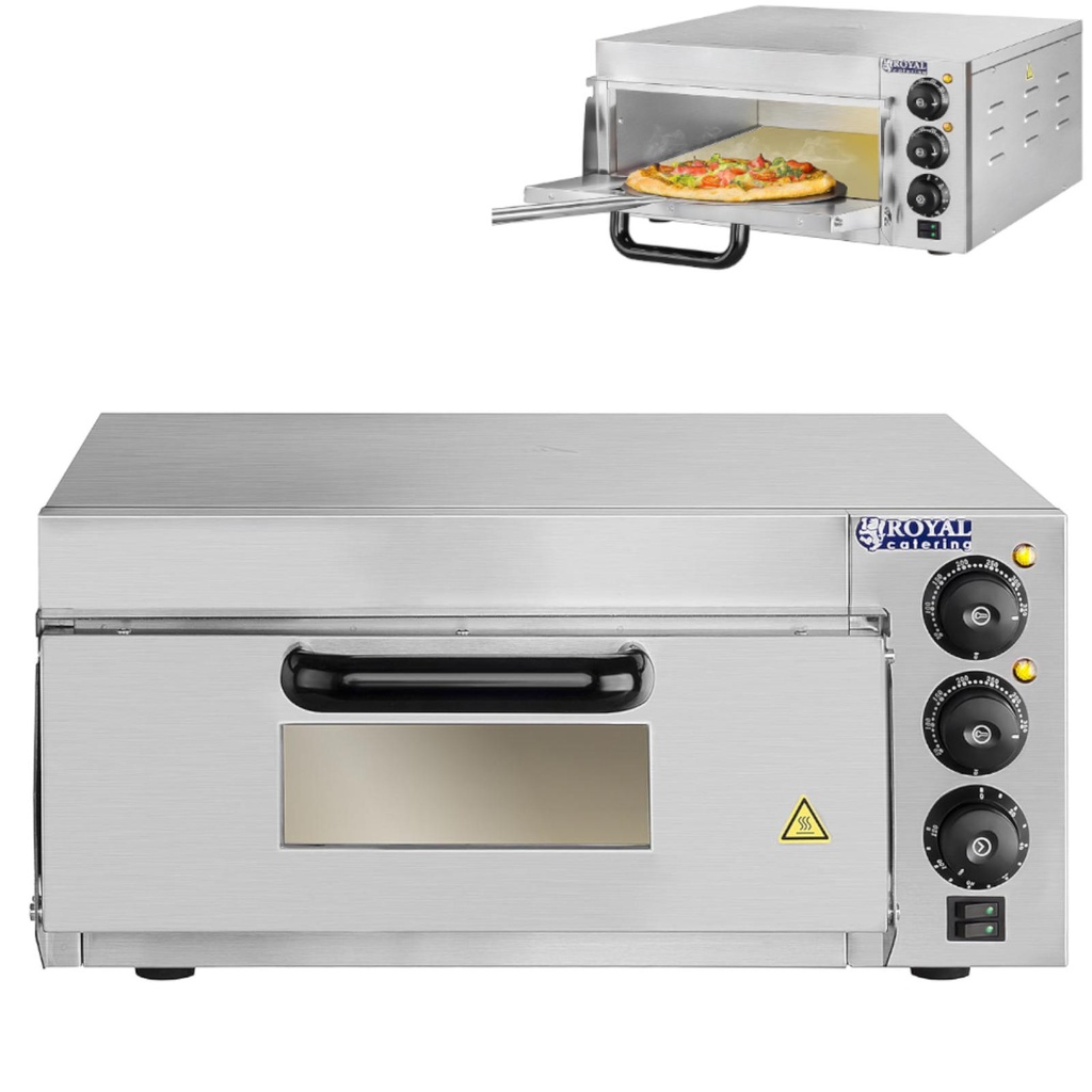 1x40cm üheõõneline pizzaahi 2000W 230V Taimer 120min Royal Catering