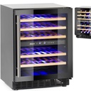 Wine refrigerator dual zone wine cooler for 46 bottles 133 l 90 W.
