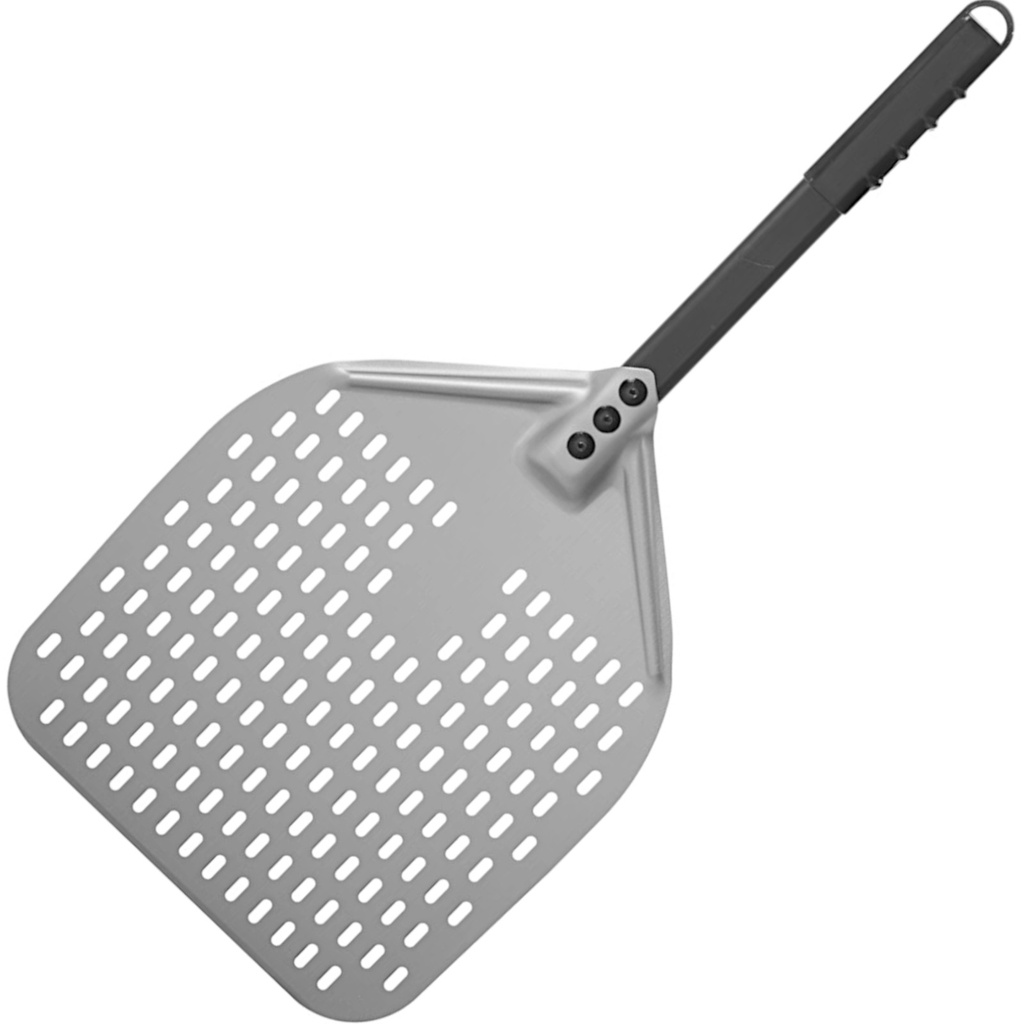 Pizza shovel with short handle perforated square 300 x 660 mm - Hendi 618097