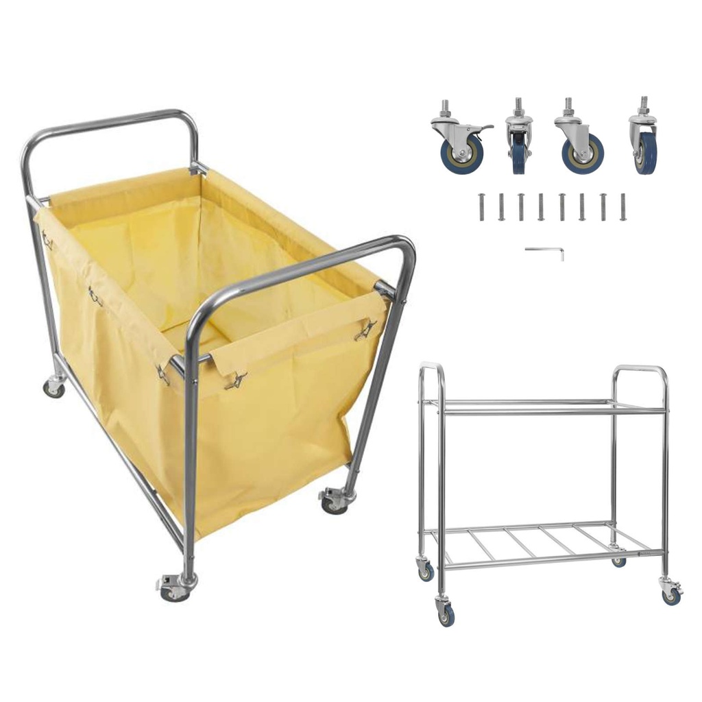 Dirty laundry cart stainless steel 250L