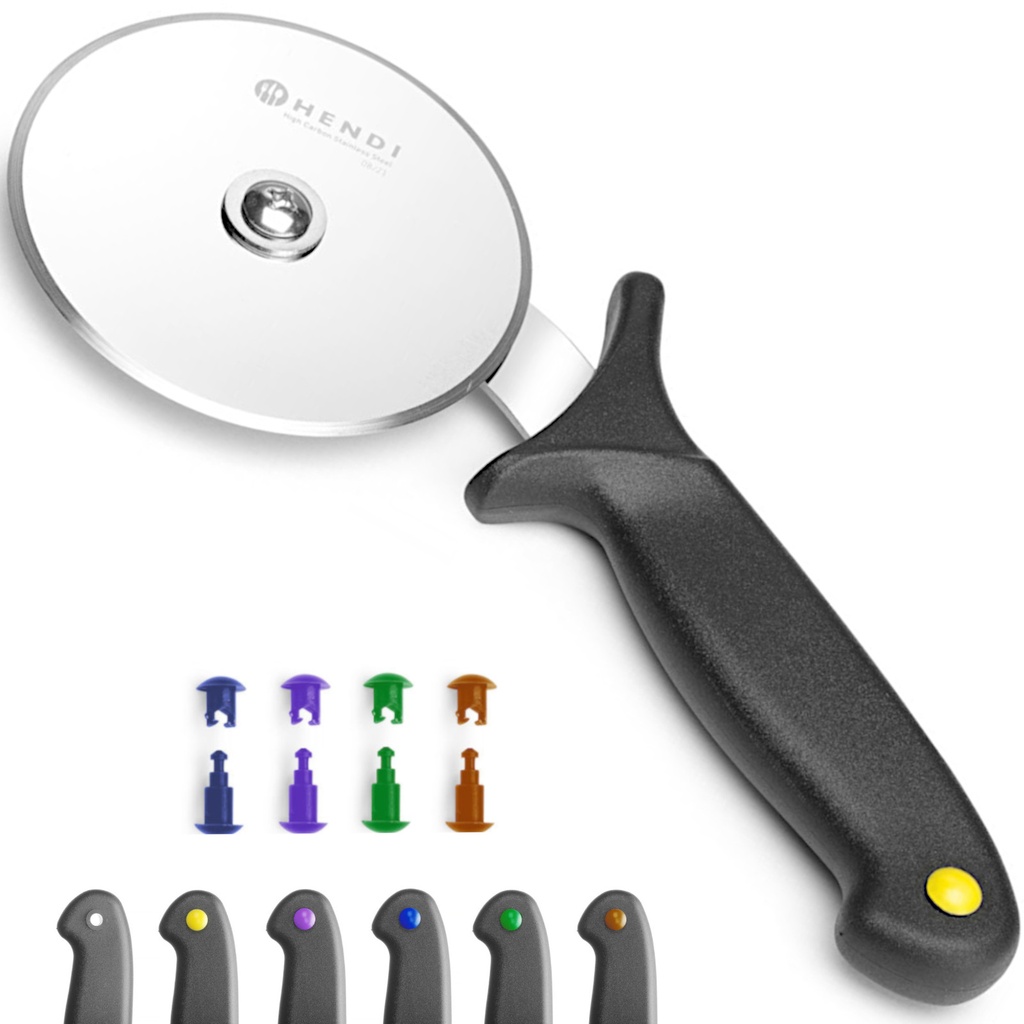 HACCP clip-on pizza knurl knife dia. 100 mm - Hendi 617014