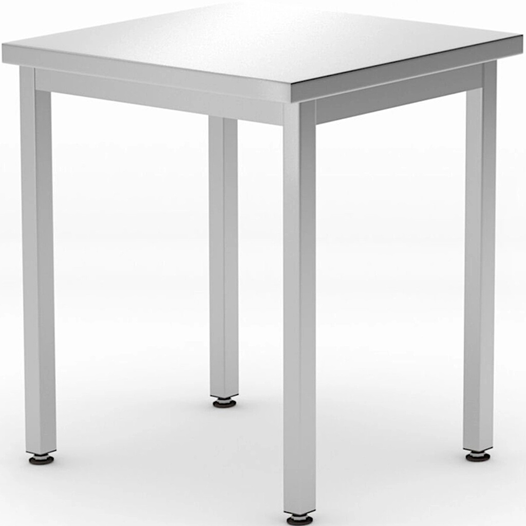 Budget Line terasest keskne köögitöölaud 600 x 600 x 850 mm - Hendi 817056