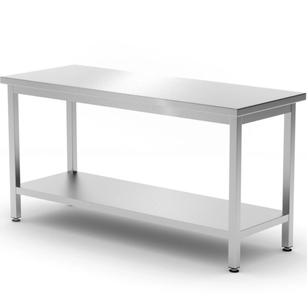 Budget Line keskne töötasapind riiulitega 1200 x 600 x 850 mm - Hendi 817179