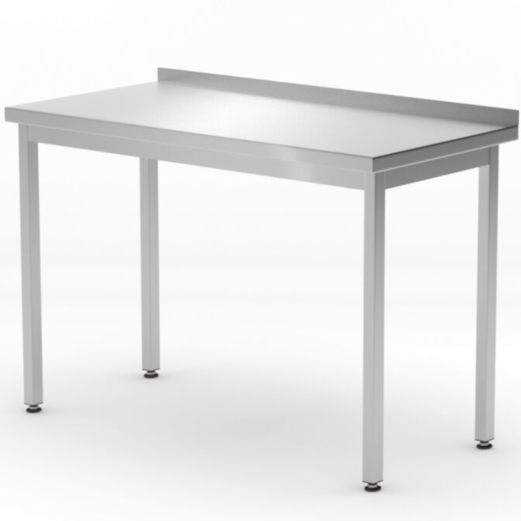 Budget Line STAL 800 x 600 x 850 mm wall-mounted worktable with rim - Hendi 817193