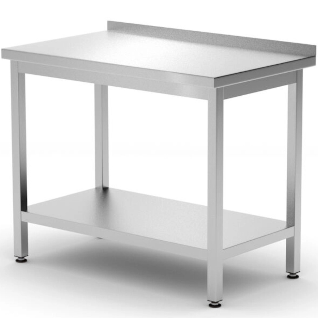 Seina tööpind riiuliga Budget Line STAL 800 x 600 x 850 mm - Hendi 817261