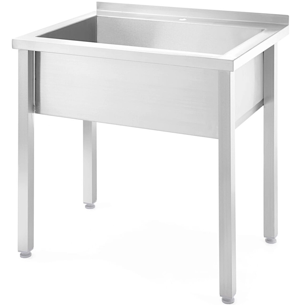 Ühe kausiga keevitatud valamu Budget Line STAL 800 x 600 x 850 cm - Hendi 816707