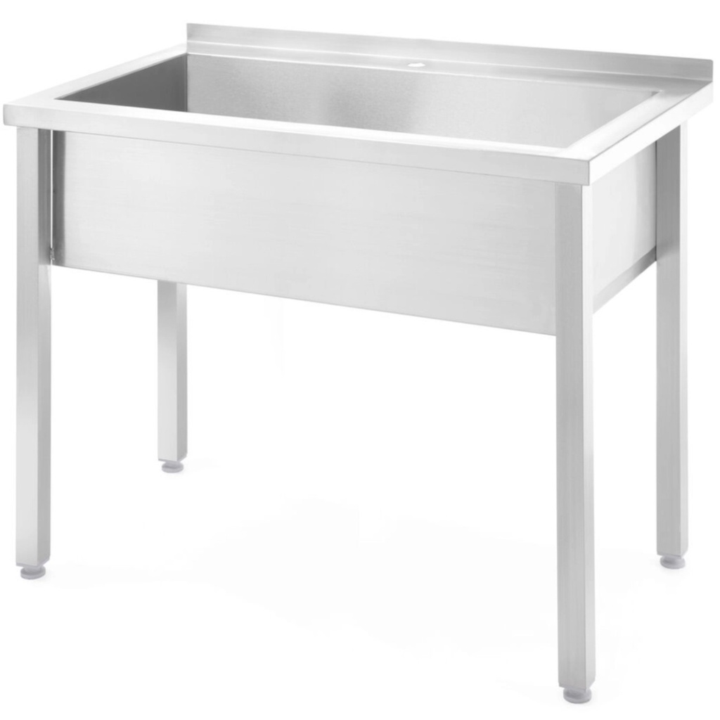 Ühe kausiga keevitatud valamu Budget Line STAL 1000 x 600 x 850 cm - Hendi 816714