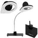 LED shadowless desk lamp with 5x/10x magnifying glass and PCB holder