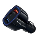 Autolaadija 2xUSB ja USB C must