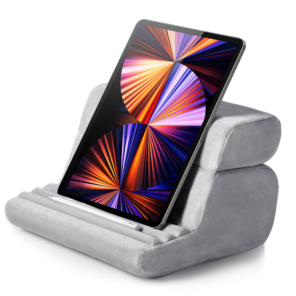 Folding tablet phone stand velour grey