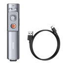 PC presentation laser remote control pointer with built-in rechargeable battery Orange Dot gray