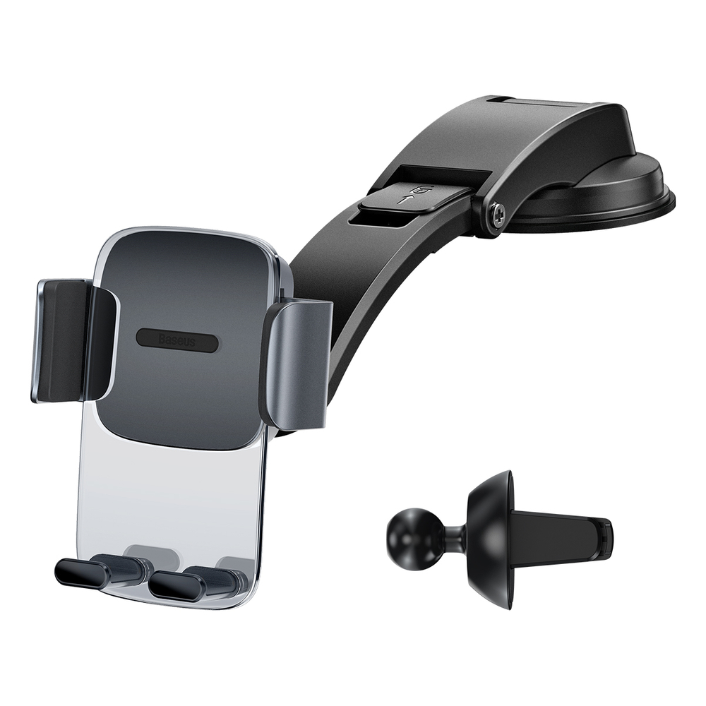 Car phone holder for cockpit and ventilation grille 2in1 black