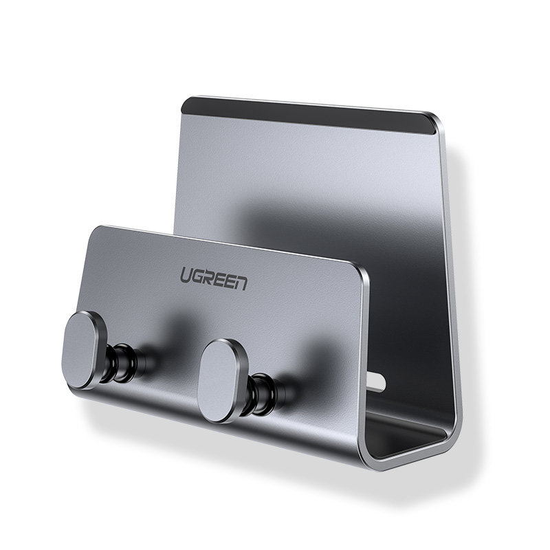 Wall mount for smartphone tablet adhesive hanger metal black