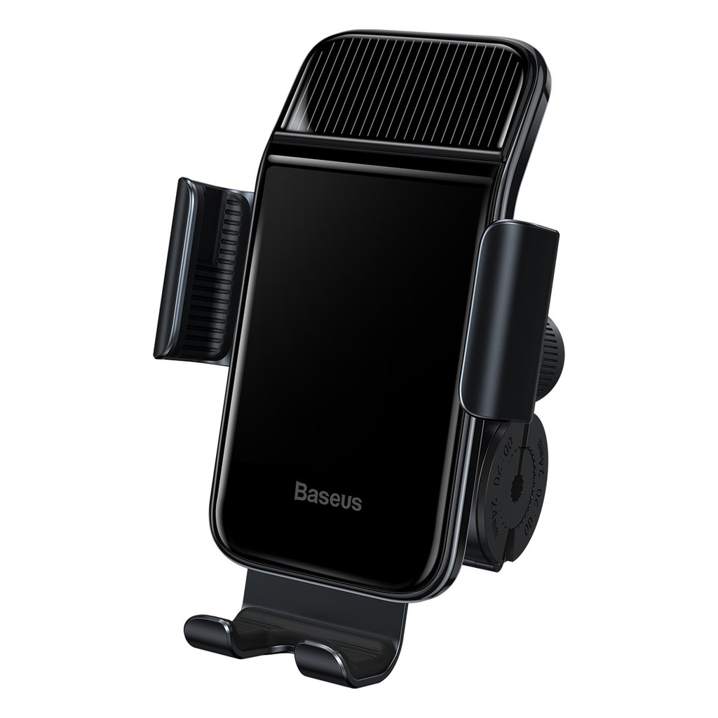Bike smartphone phone holder with solar panel charger black