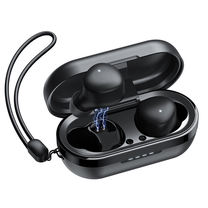 TWS Bluetooth 5.1 Wireless Headphones 300mAh Black