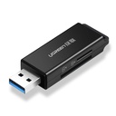 Portable TF/SD card reader under USB 3.0 black