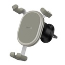 Gravity car phone holder for the windshield grille white
