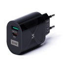 GaN 65W small charger with USB-C QC3.0 PD fast charging ports black