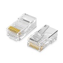 RJ45 8P8C UTP twisted pair termination plug Cat. 5 5e transparent 100pcs.