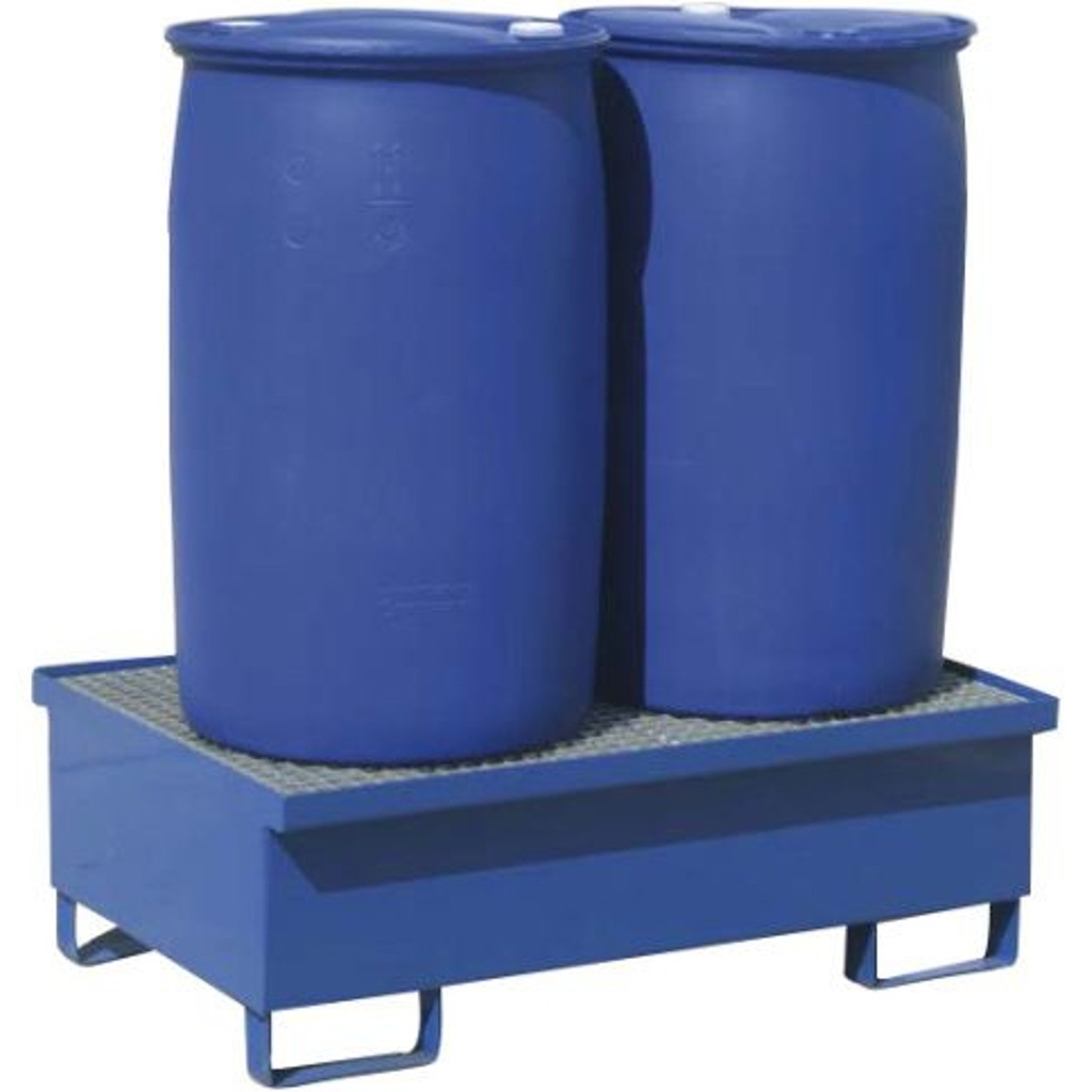 Metal sump for 2 drums 200L 120x80cm