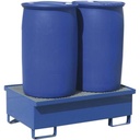 Metal sump for 2 drums 200L 120x80cm