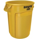 BRUTE Round 121L industrial waste and food pail - yellow
