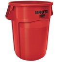 BRUTE Round 166L industrial waste and food pail - red