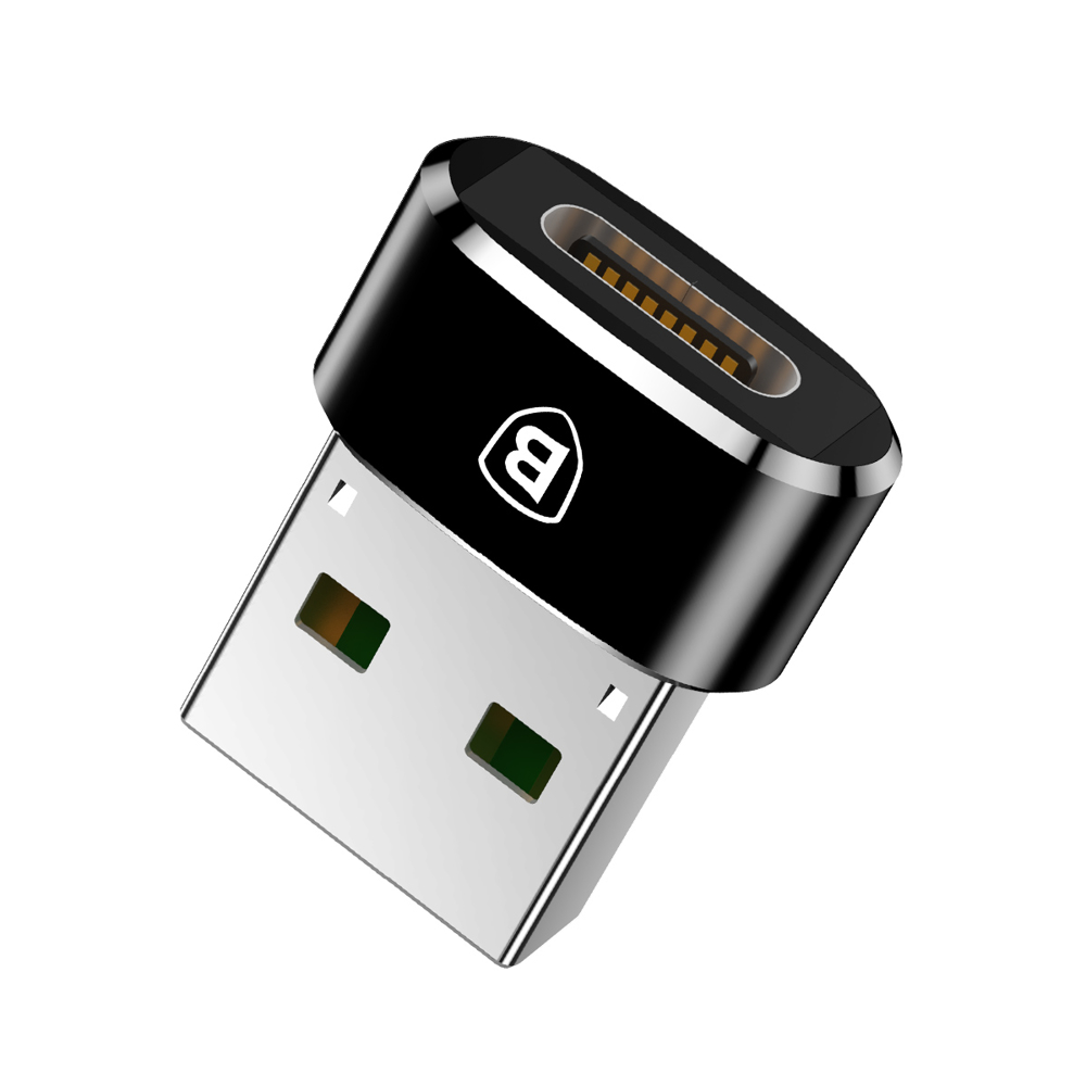 Small adapter plug adapter from USB-C to USB connector - black
