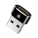 Small adapter plug adapter from USB-C to USB connector - black