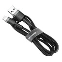 Durable braided USB to iPhone Lightning QC3 2m cable - black