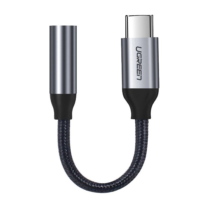 Headphone adapter from Mini Jack 3.5mm to USB-C 10cm - gray