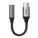 Headphone adapter from Mini Jack 3.5mm to USB-C 10cm - gray