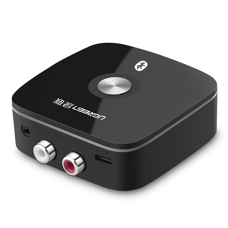 Bluetooth 5.1 aptX 2RCA to 3.5 mm Mini Jack audio adapter receiver - black
