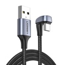 USB - USB-C angle cable for gamers QC AFC FCP 1m - gray