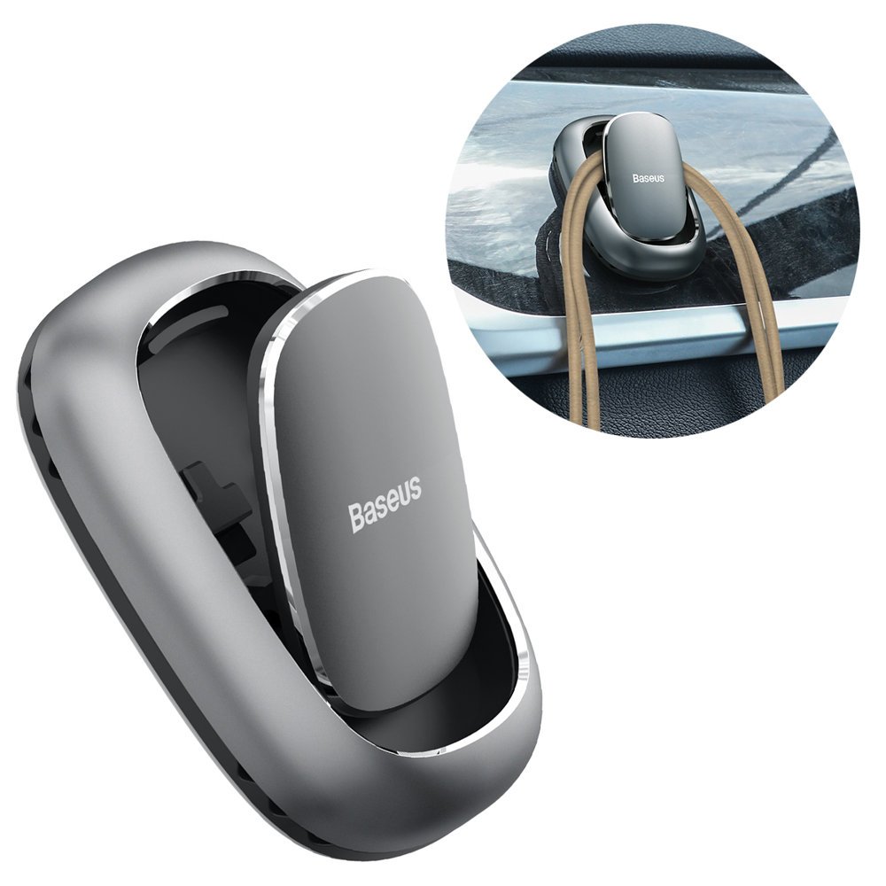 Self-adhesive hanger holder for car car house wall gray - KIT of 2pcs