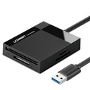 Mälukaardilugeja SD / micro SD / CF / MS pistik USB 3.0 - must